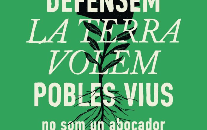 Cartell manifestació: Defensem la Terra, volem pobles vius. Lleida - 5 d'octubre de 2025 - 11:00 - Plaça Ricard Vinyes