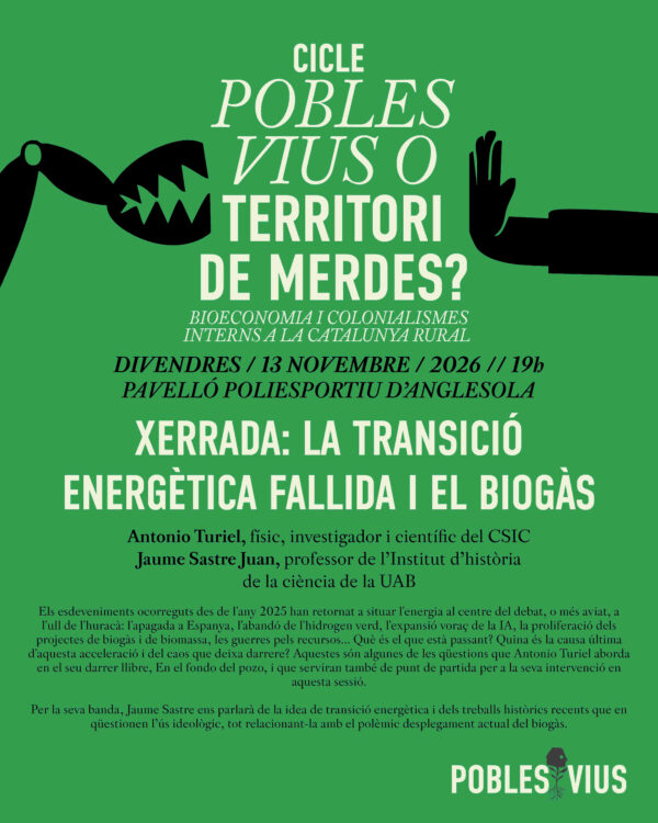Cartell Cicle xerrades: Pobles vius o territori de merdes?